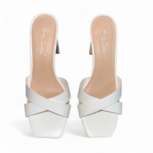 Anne Michelle White Heeled Sandals
